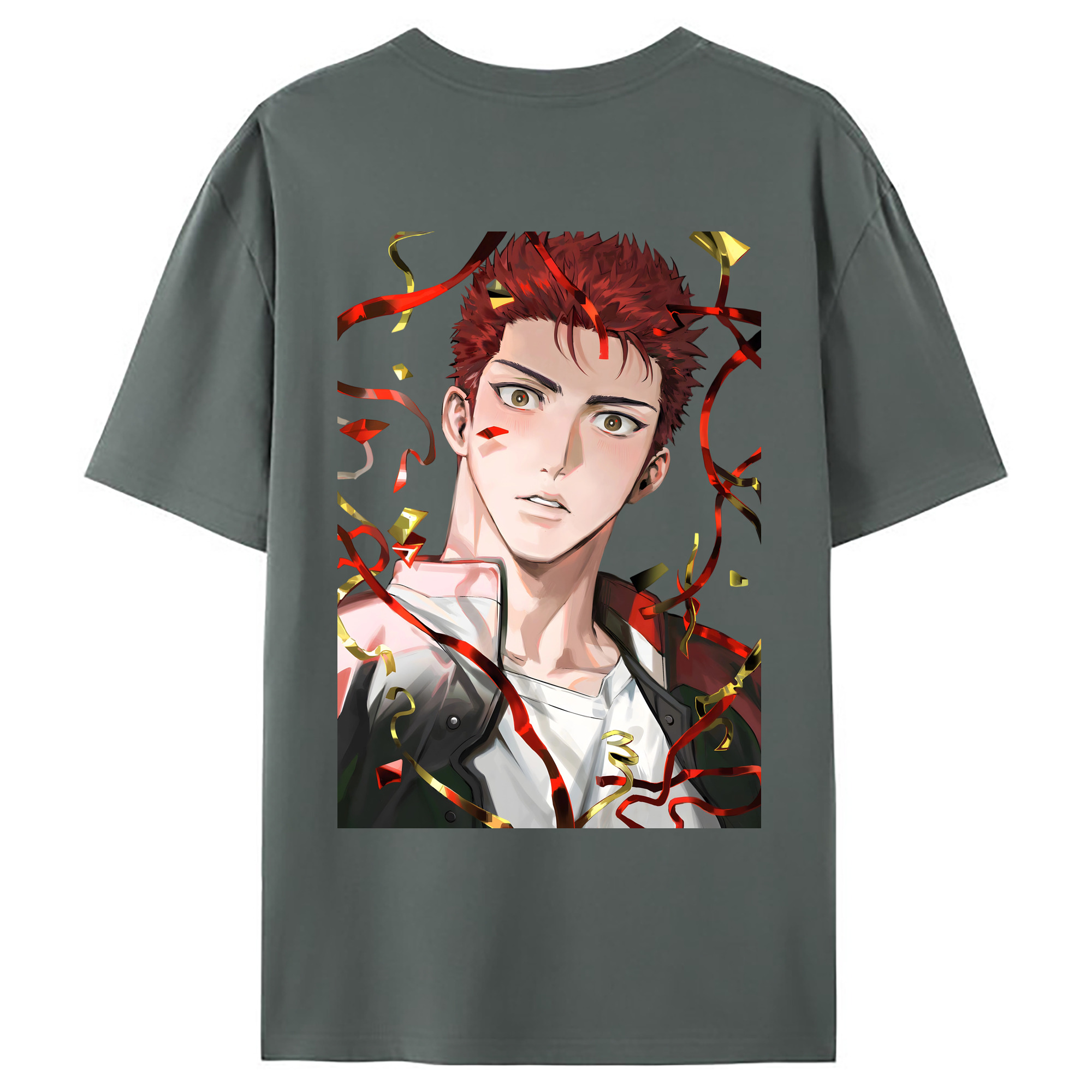 （画像用） SLAM DUNK／スラムダンク 綿100％ メンズ半袖Tシャツ（バックプリント） 通気性